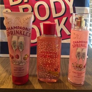 Bath and Body Works Champagne Sprinkles Bundle